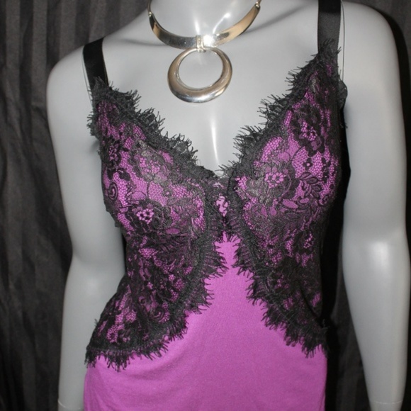 Moda International Lace Covered Top XS Small & Lg - Picture 2 of 4